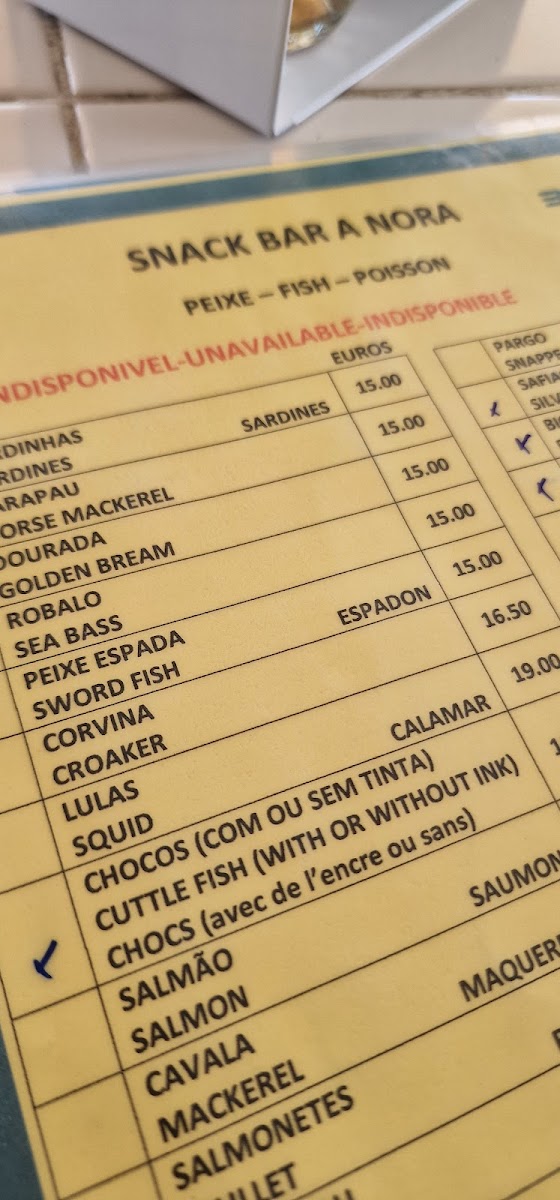 Menu A Nora-9