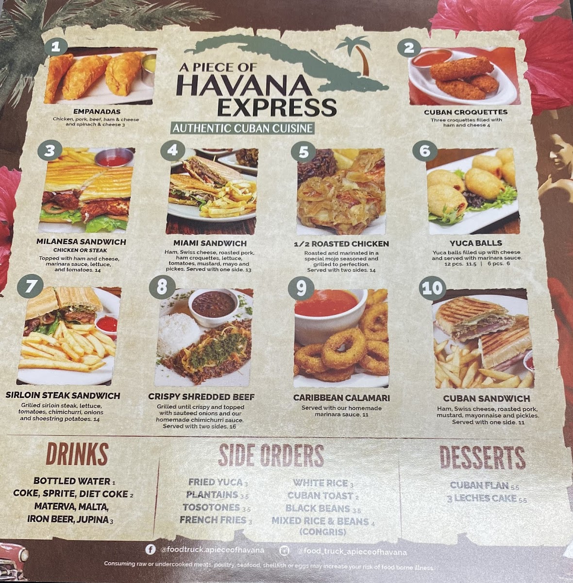 Menu A Piece Of Havana-10