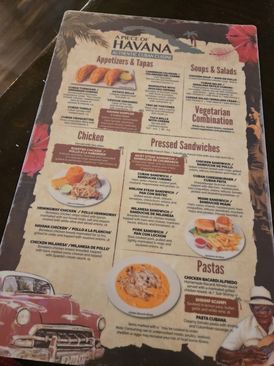 Menu A Piece Of Havana-4