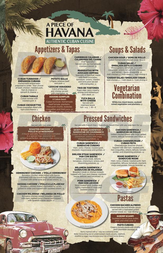 Menu A Piece Of Havana-8