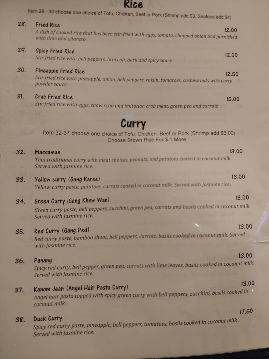 Menu A Taste Of Thai-10
