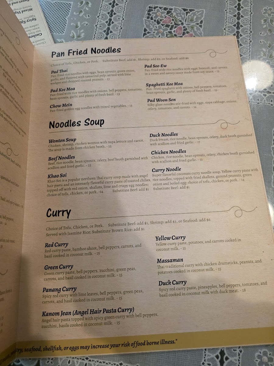Menu A Taste Of Thai-2