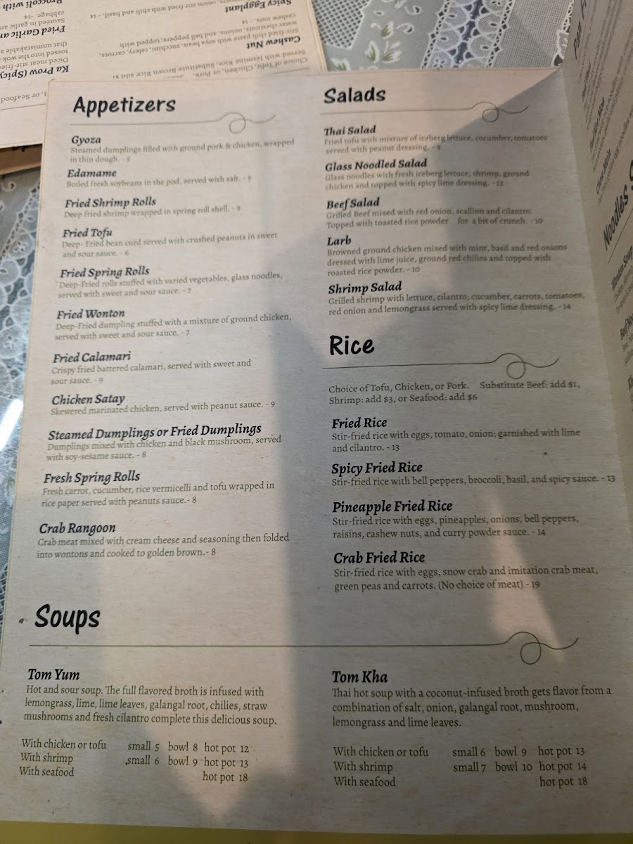 Menu A Taste Of Thai-4
