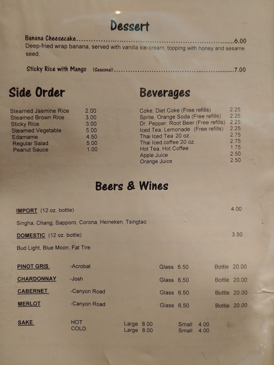 Menu A Taste Of Thai-5