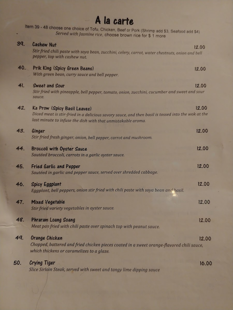 Menu A Taste Of Thai-6