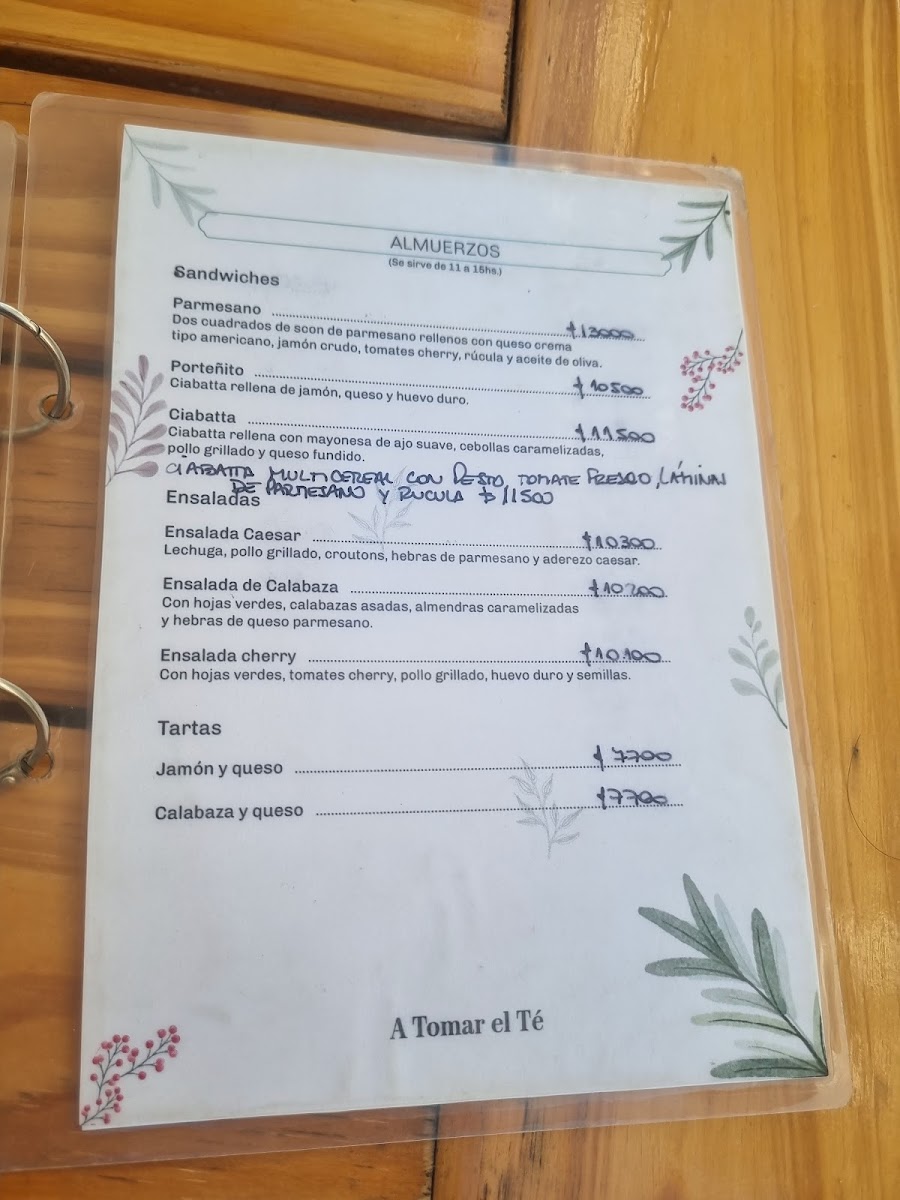 Menu A Tomar El Té Pastelería Y Café-3