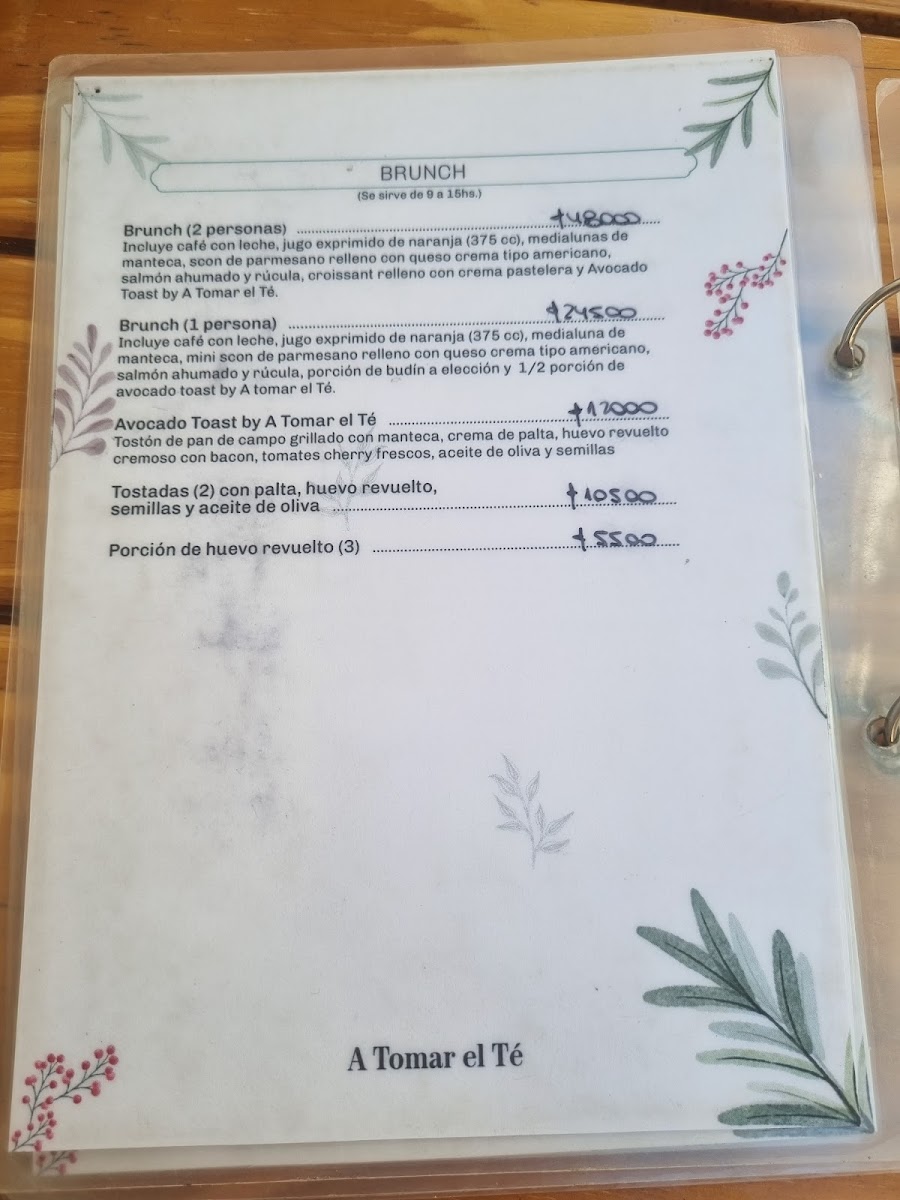 Menu A Tomar El Té Pastelería Y Café-7