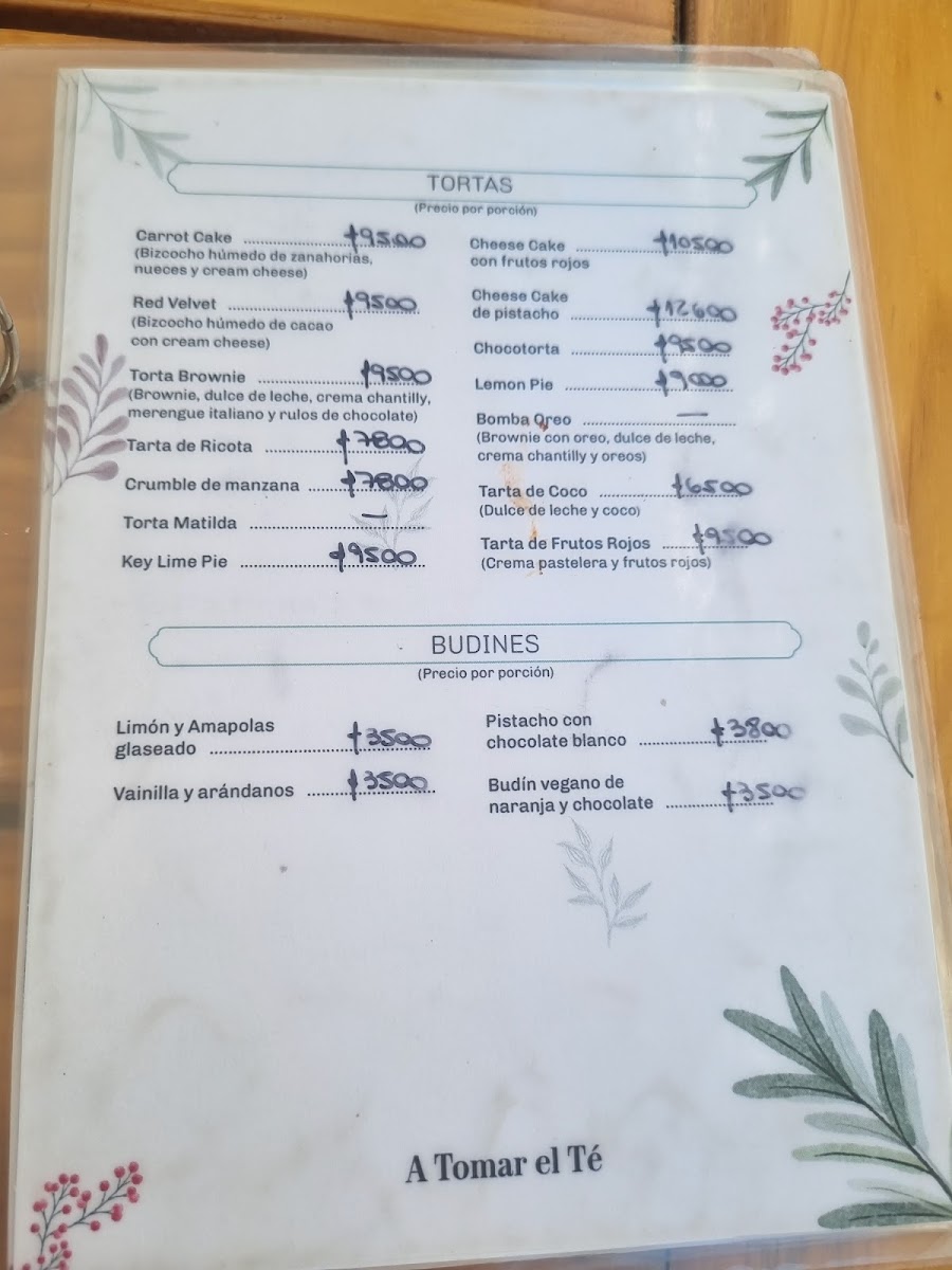 Menu A Tomar El Té Pastelería Y Café-9
