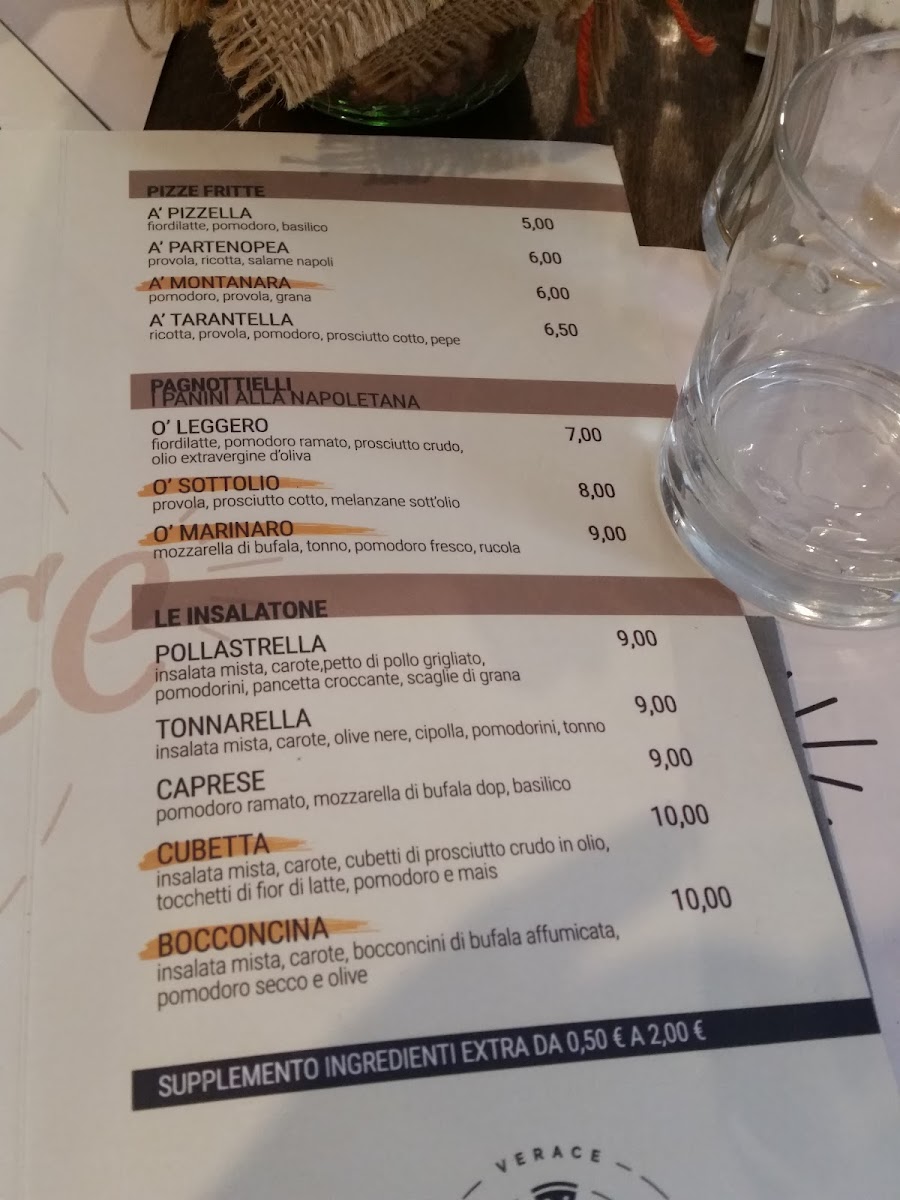 Menu A' Verace Pizzeria Napoletana-3
