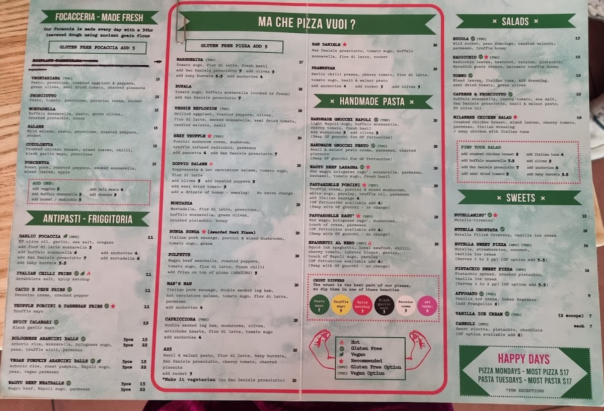 Menu A25 Pizzeria Centro (Cbd)-4
