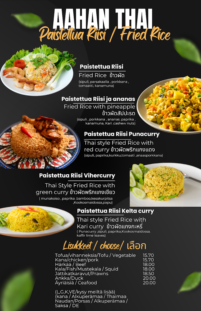 Menu Aa Han Thai-9