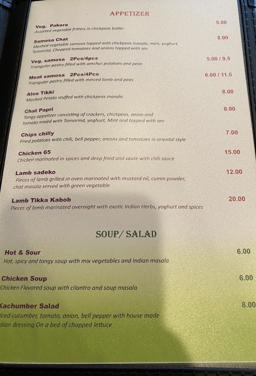 Menu Aago Indian/ Nepalese Restaurant-1