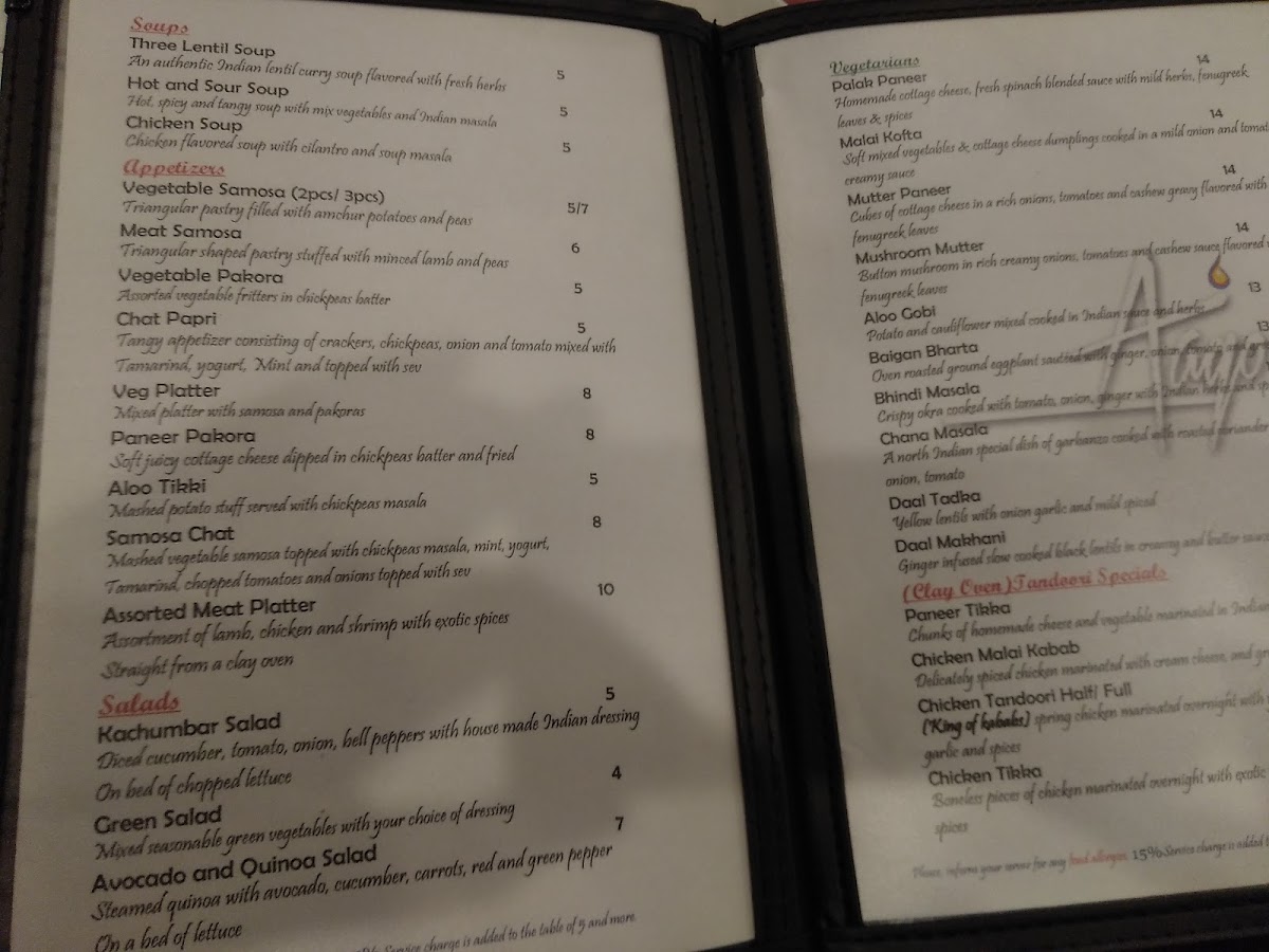 Menu Aago Indian/ Nepalese Restaurant-10