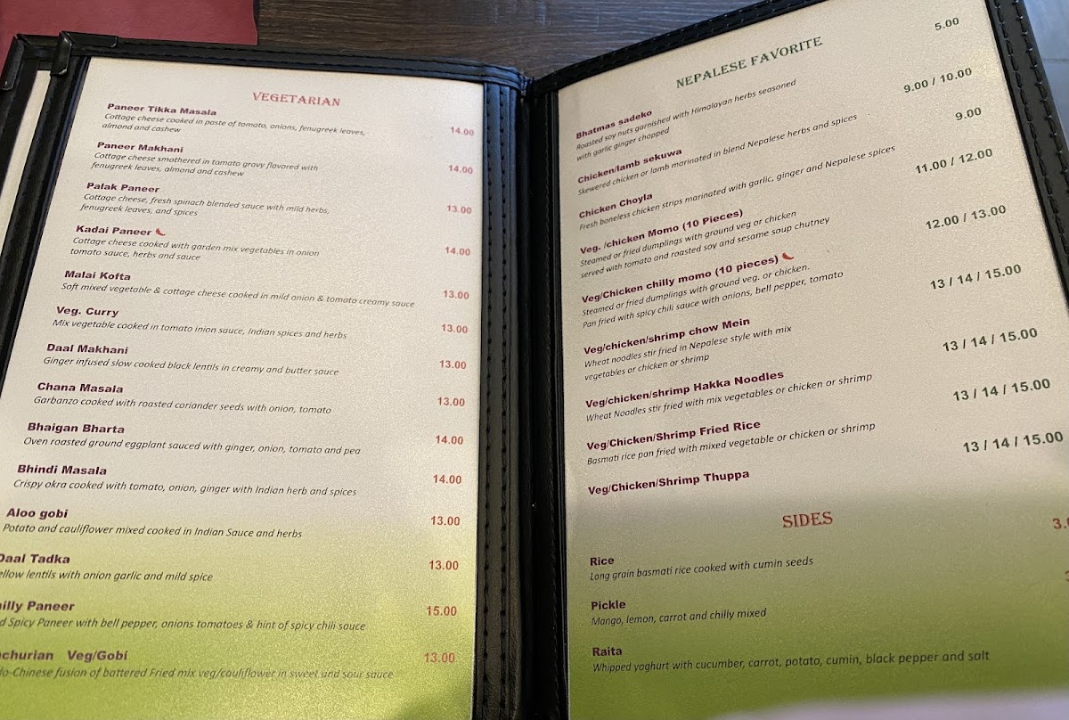 Menu Aago Indian/ Nepalese Restaurant-3