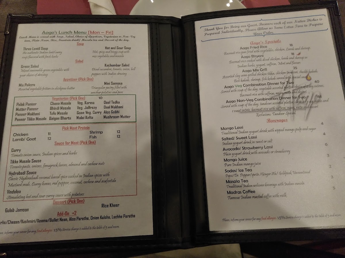 Menu Aago Indian/ Nepalese Restaurant-6
