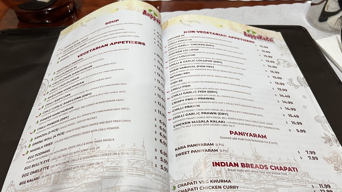 Menu Aappakadai-2