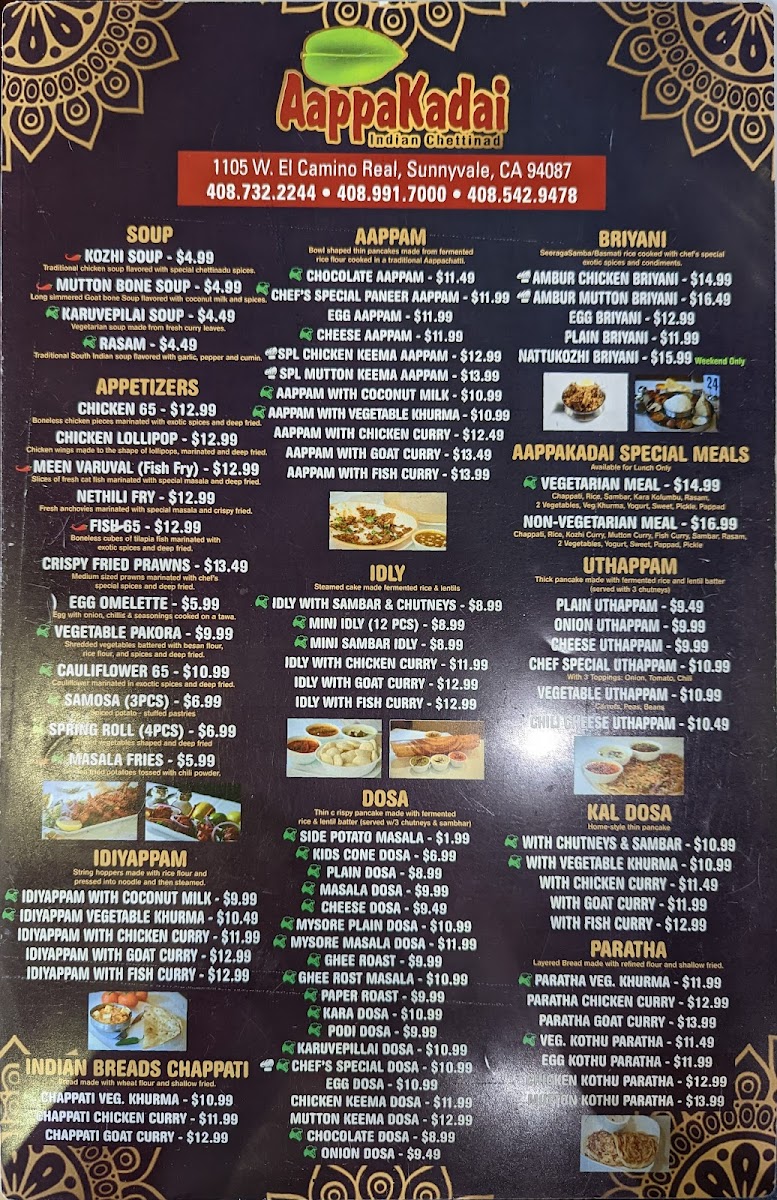 Menu Aappakadai-7