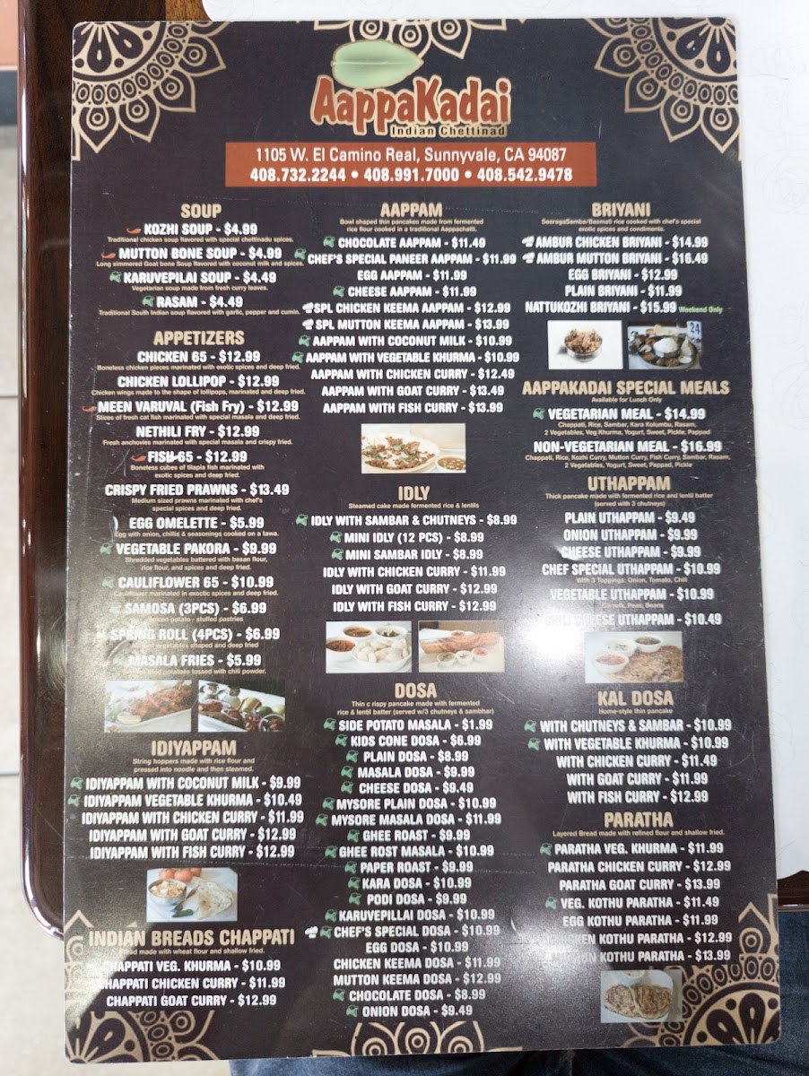 Menu Aappakadai-9