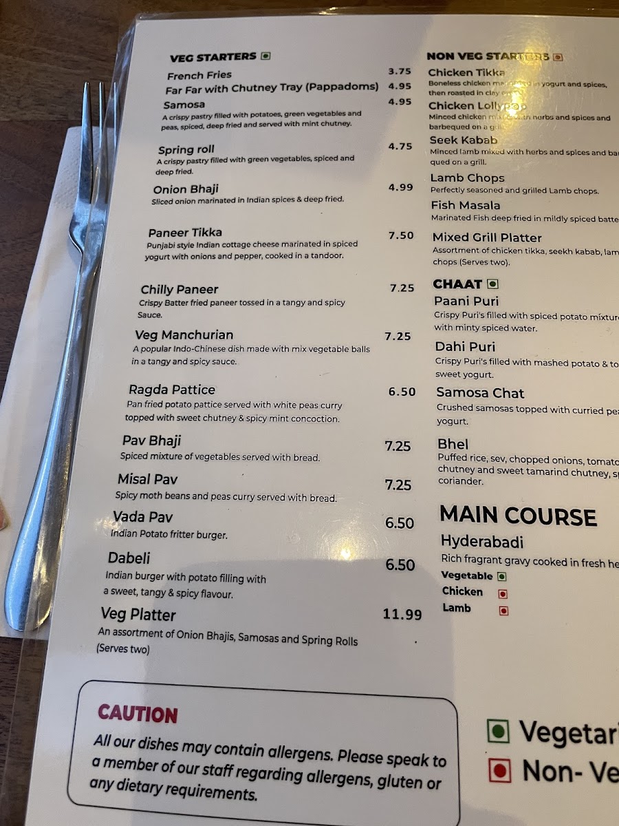 Menu Aarti Indian Restaurant Leeds-3