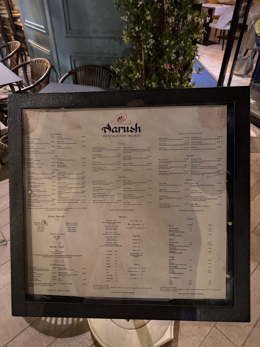 Menu Aarush-1