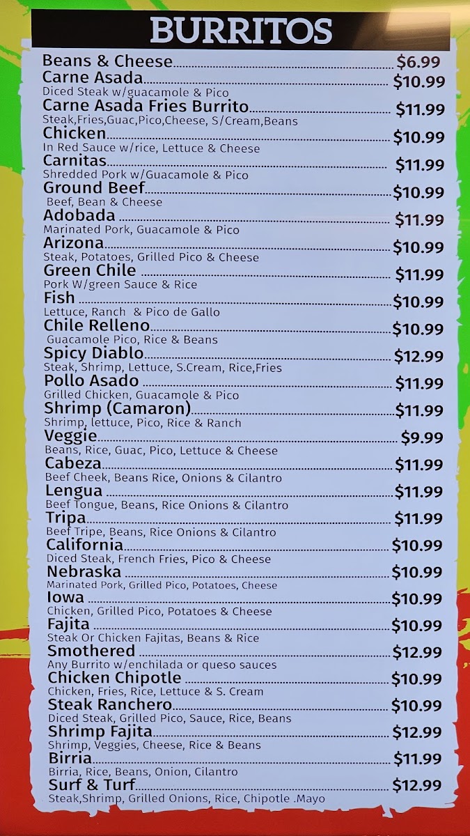 Menu Abelardo's Mexican Food-1