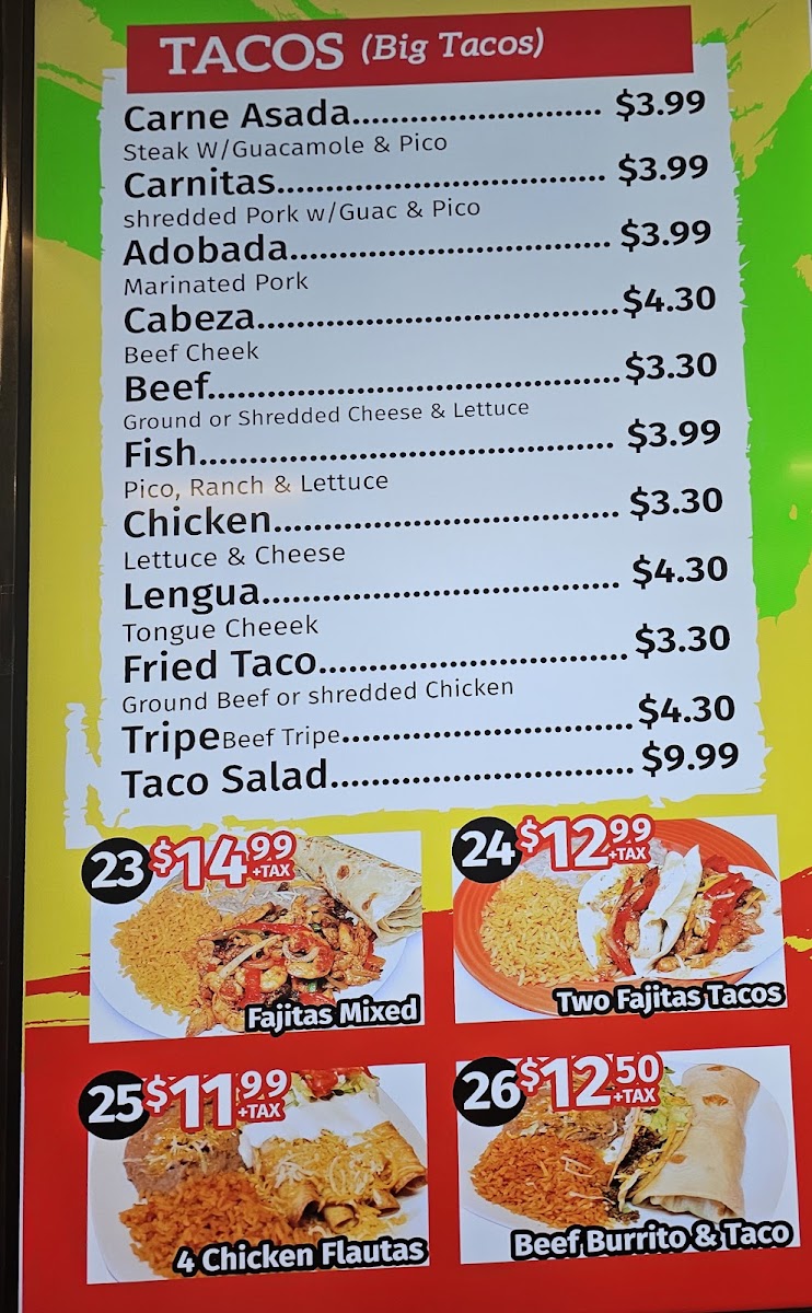 Menu Abelardo's Mexican Food-3
