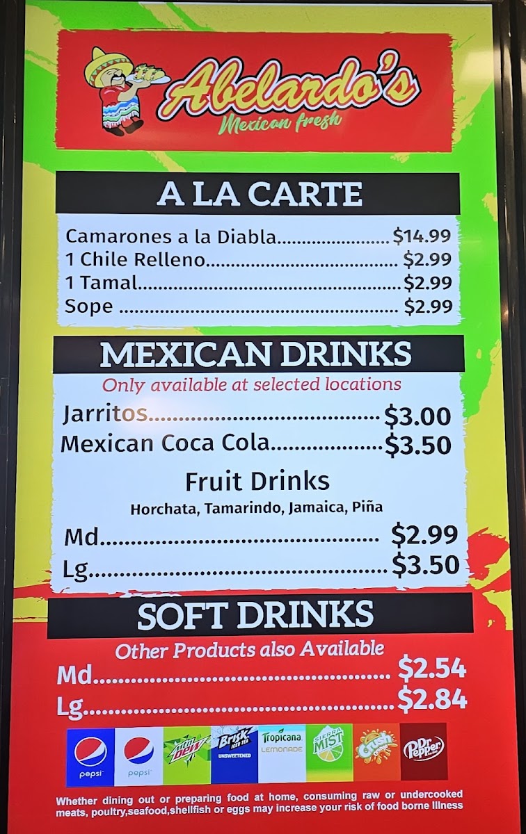 Menu Abelardo's Mexican Food-5