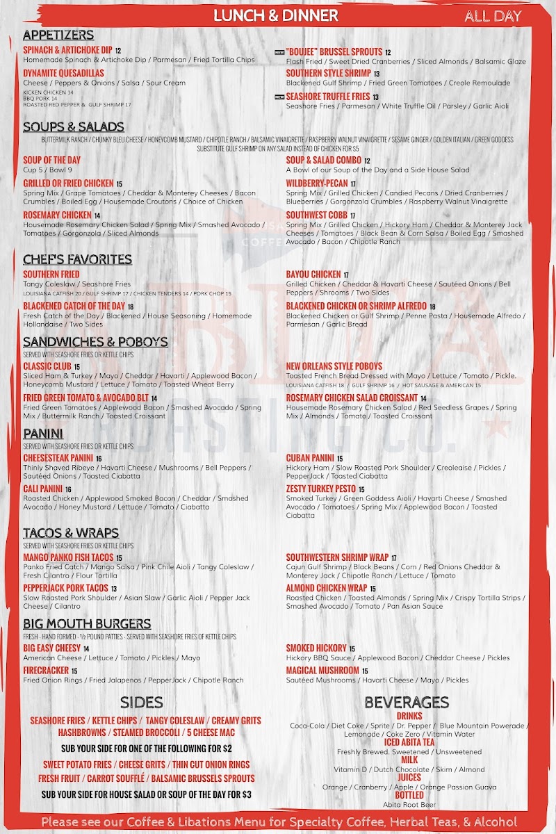 Menu Abita Roasting Co. Madisonville-1