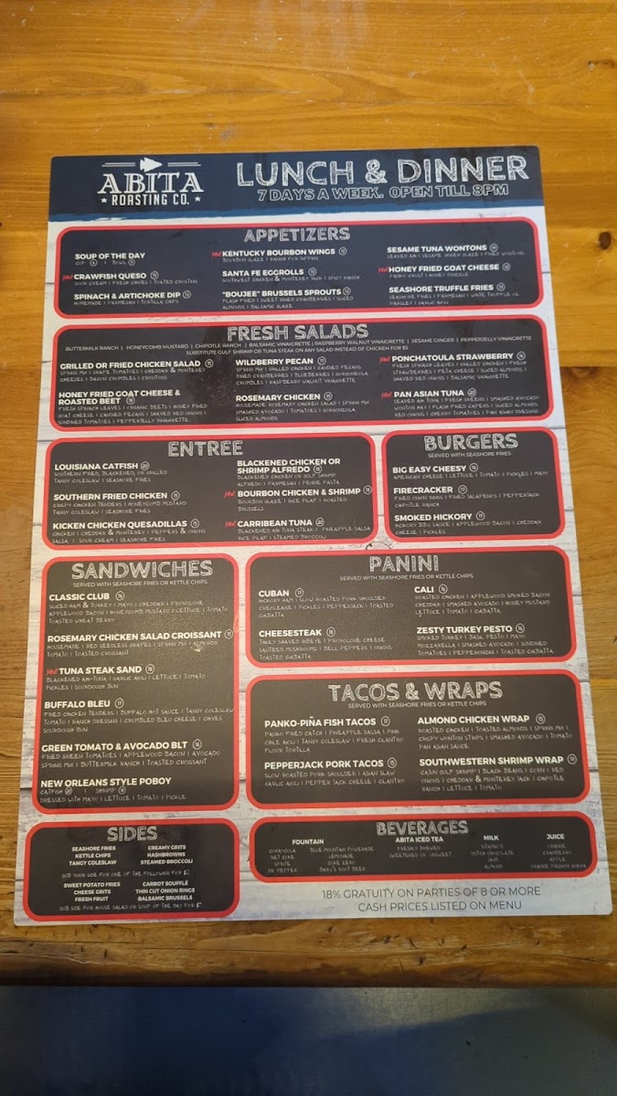 Menu Abita Roasting Co. Madisonville-5