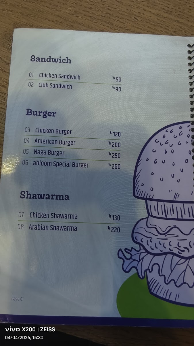 Menu Abloom Cafeteria-7