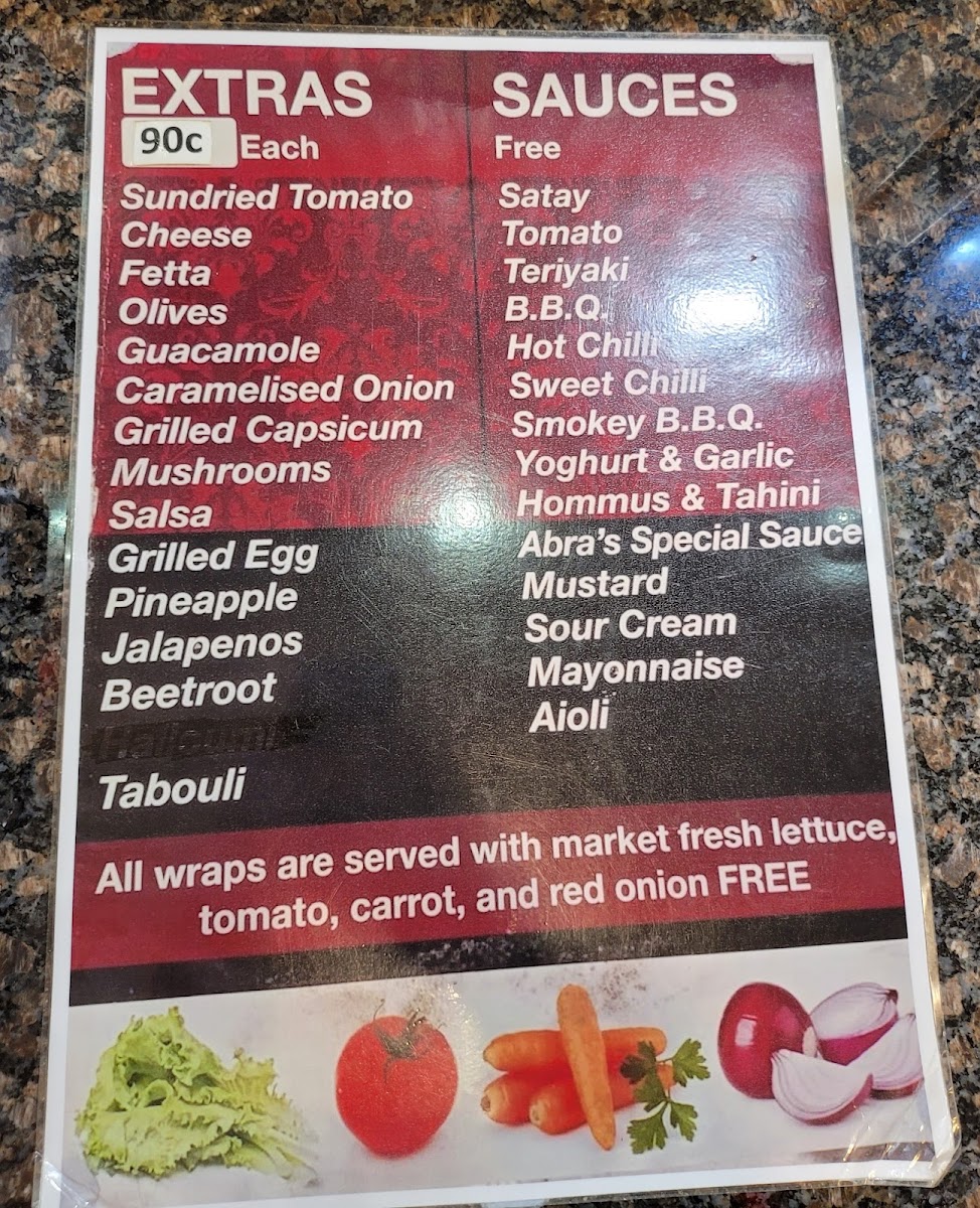 Menu Abra Wraps-7