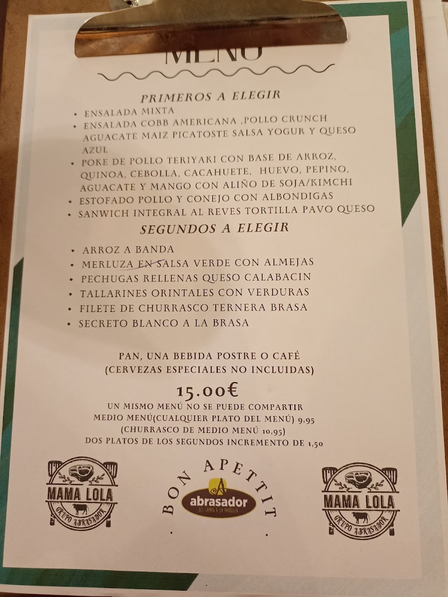 Menu Abrasador El Racó De Mama Lola-7
