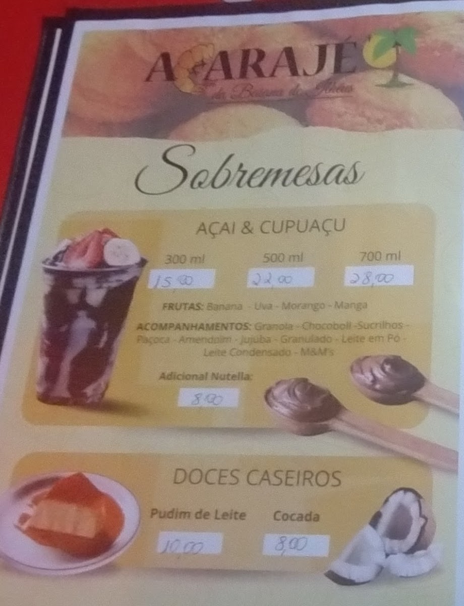 Menu Acarajé Da Baiana De Ilhéus-10
