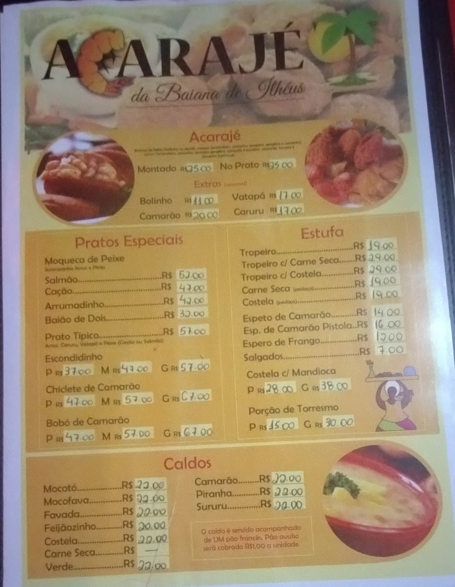 Menu Acarajé Da Baiana De Ilhéus-5
