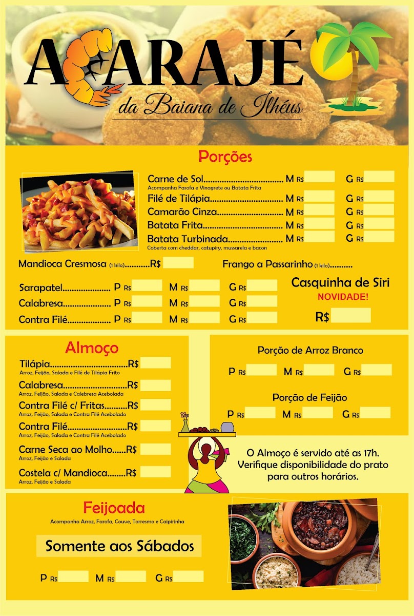Menu Acarajé Da Baiana De Ilhéus-8
