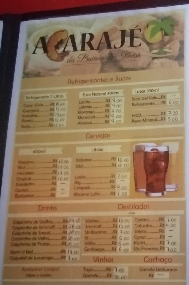 Menu Acarajé Da Baiana De Ilhéus-9