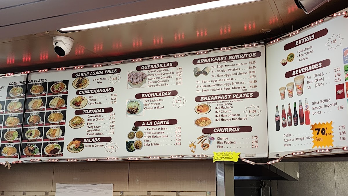 Menu Adalberto's Mexican Food Restaurant-1