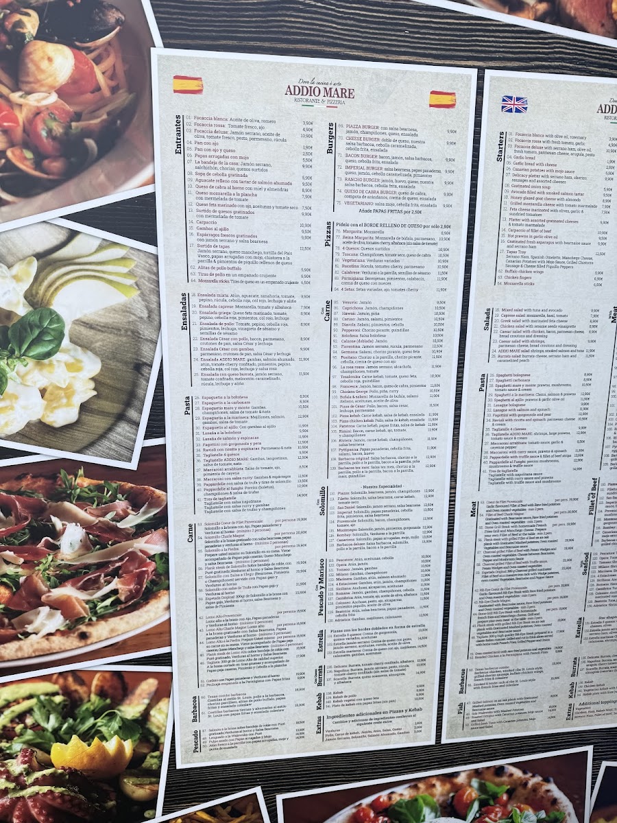 Menu Addio Mare San Agustin-1