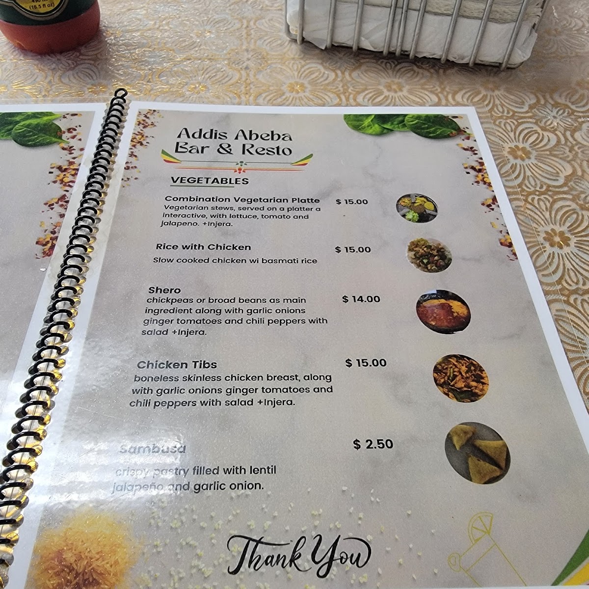 Menu Addis Ababa Ethiopian Bar & Restaurant-1