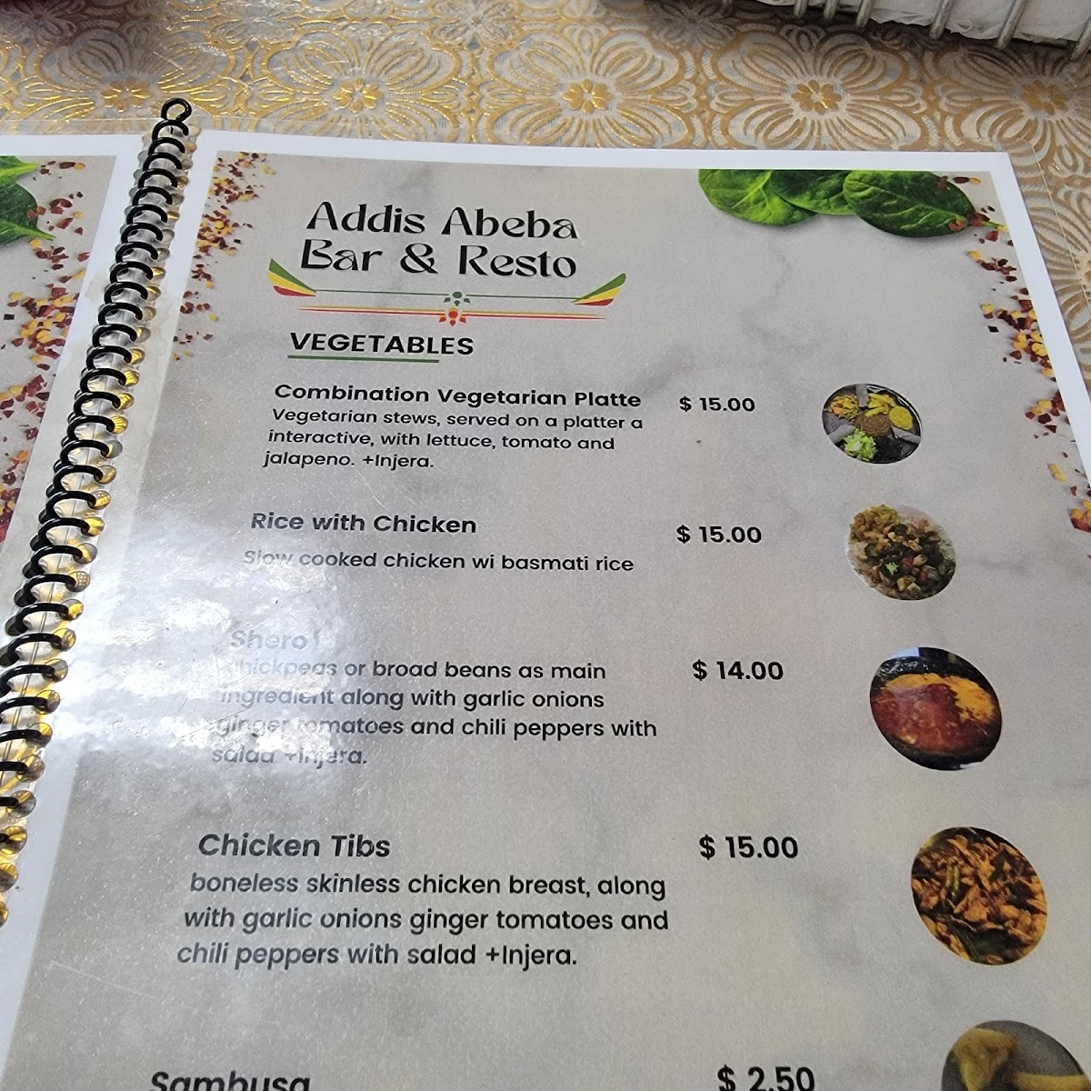 Menu Addis Ababa Ethiopian Bar & Restaurant-3