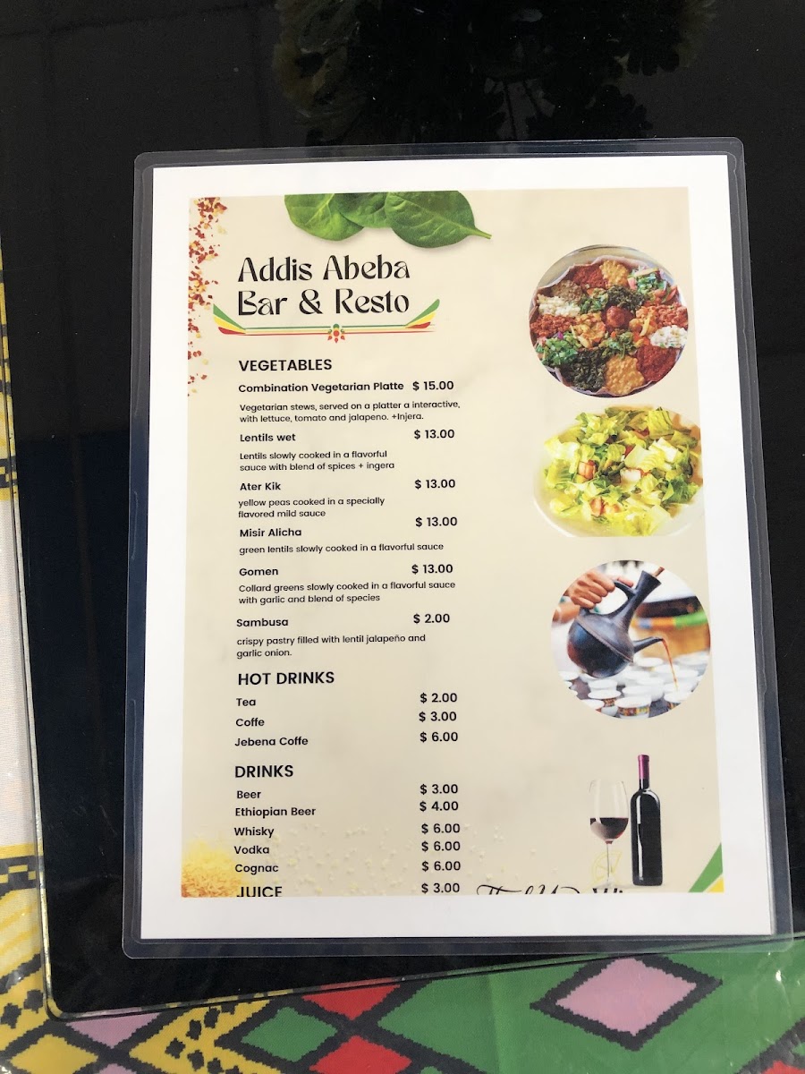 Menu Addis Ababa Ethiopian Bar & Restaurant-5