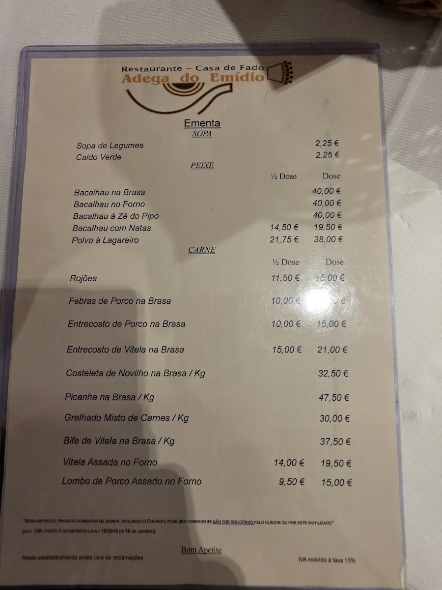 Menu Adega Do Emídio - Casa De Fado-3
