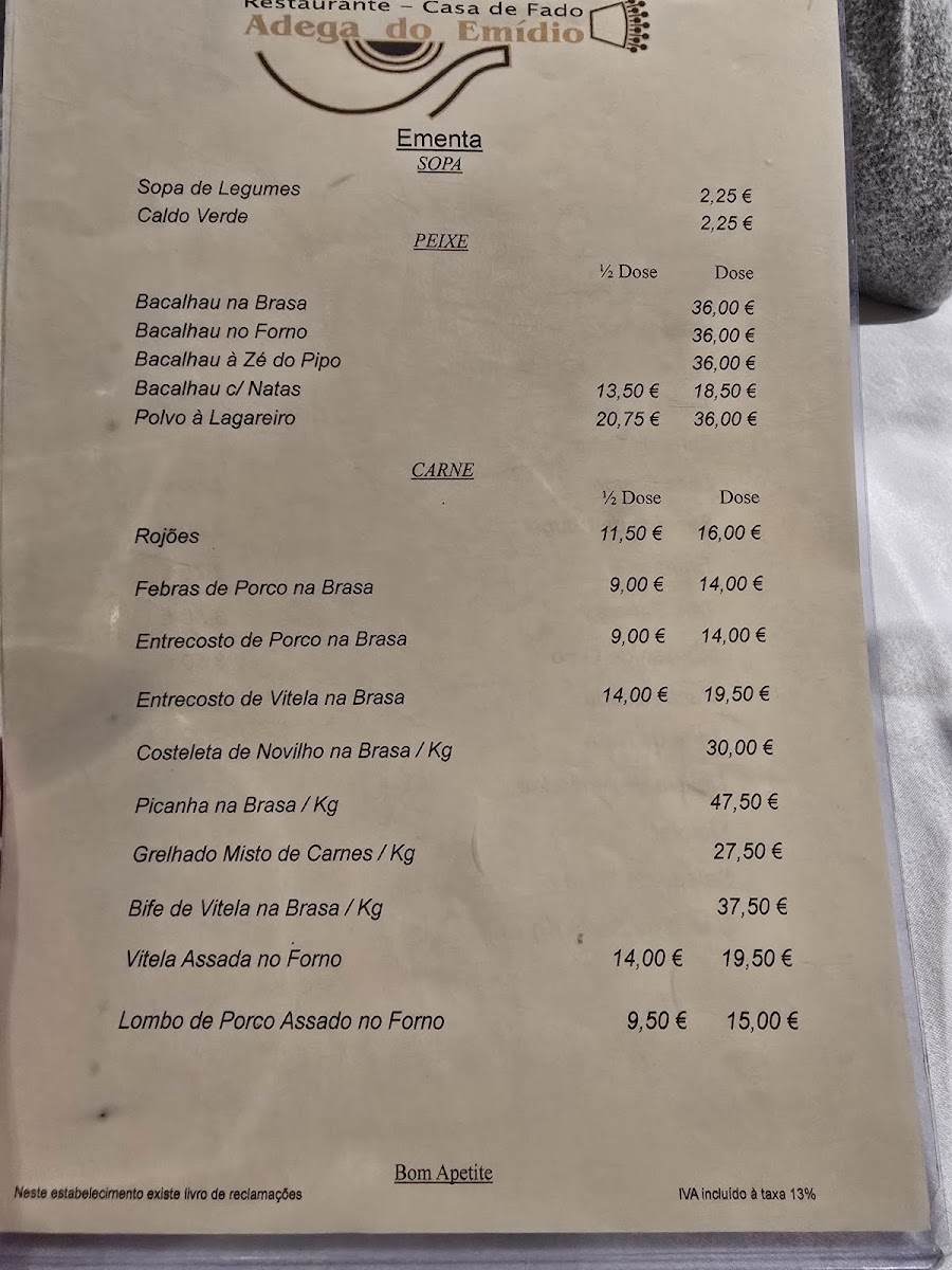 Menu Adega Do Emídio - Casa De Fado-4