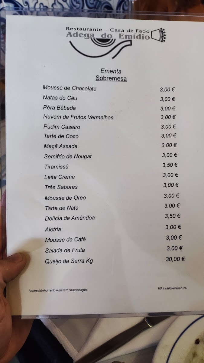 Menu Adega Do Emídio - Casa De Fado-6