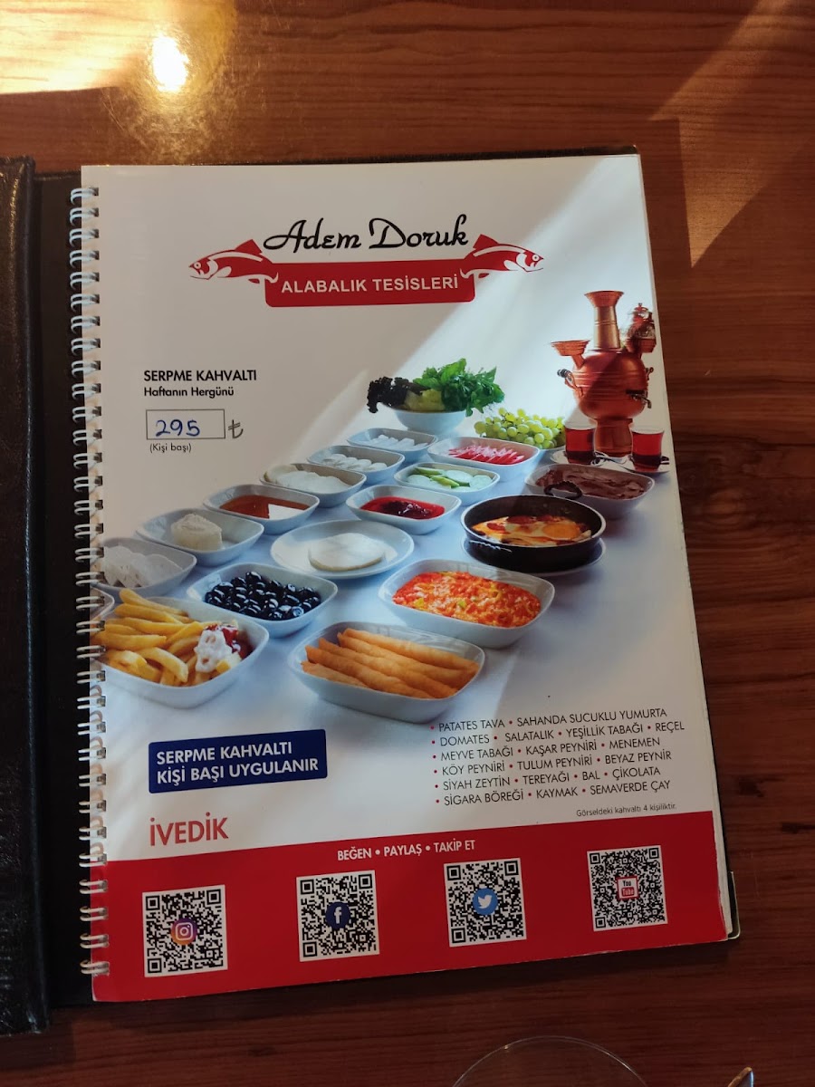 Menu Adem Doruk Balık Alabalık Lokantası Eryaman Şube-10