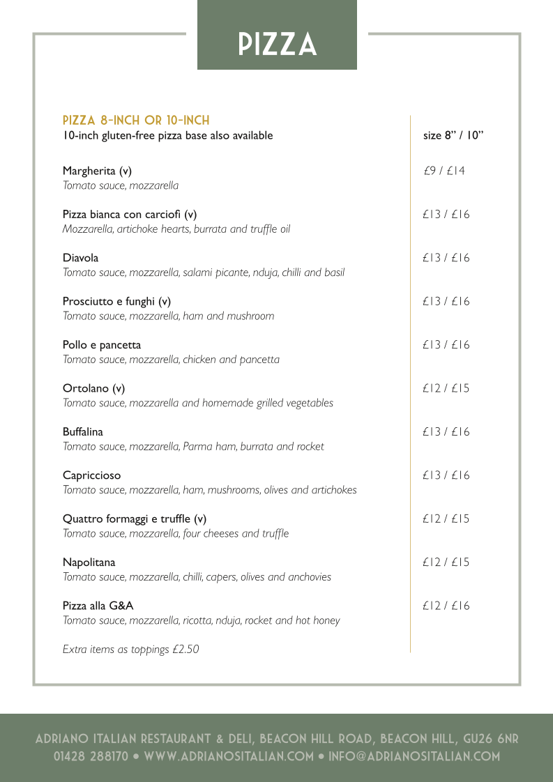 Menu Adriano Italian Restaurant & Deli-3