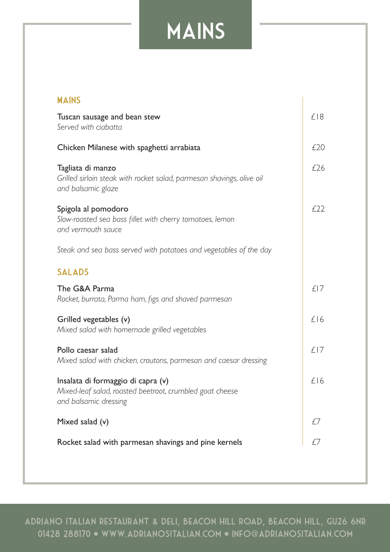 Menu Adriano Italian Restaurant & Deli-6