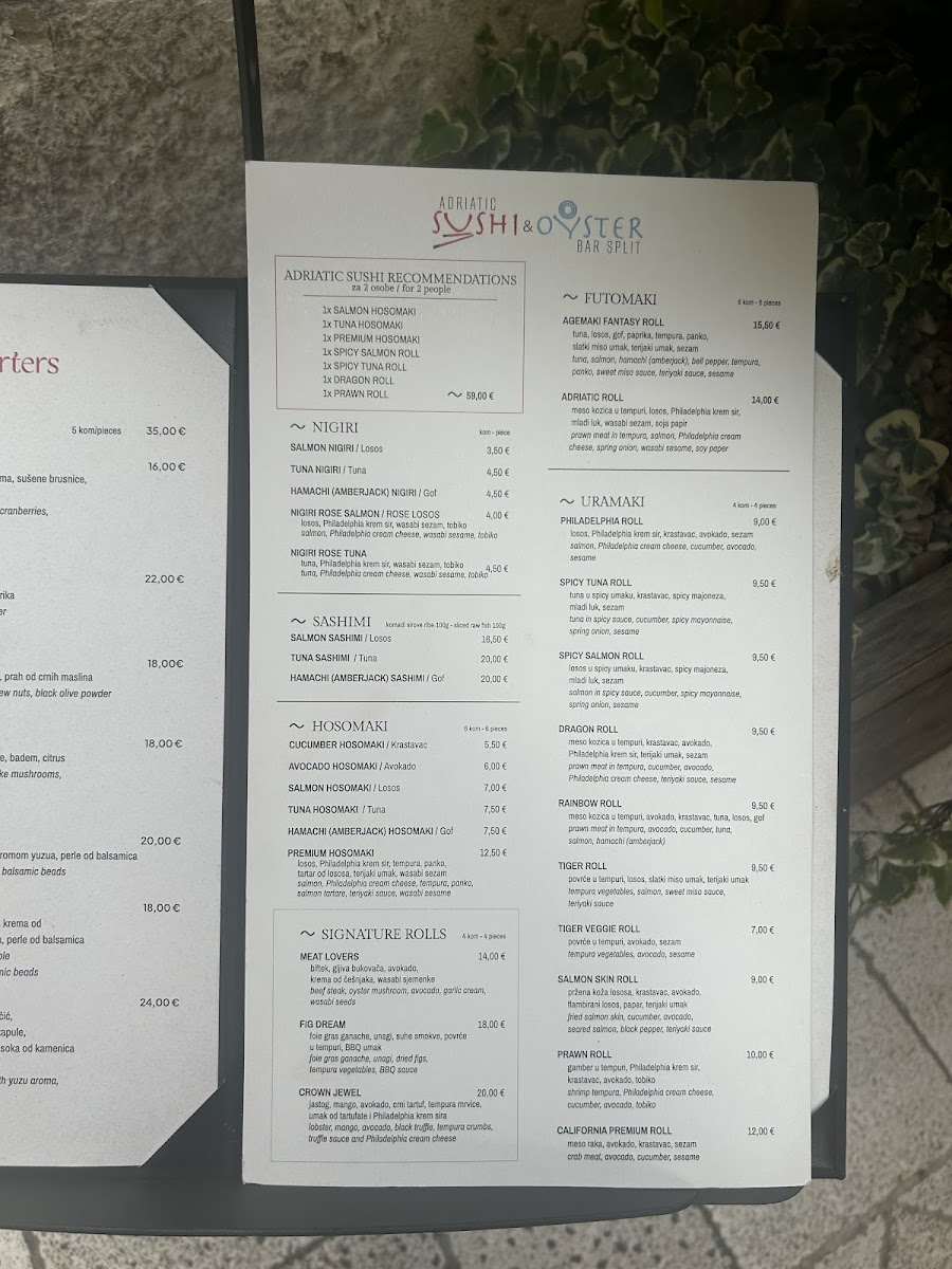 Menu Adriatic Sushi • Oyster • Seafood-4