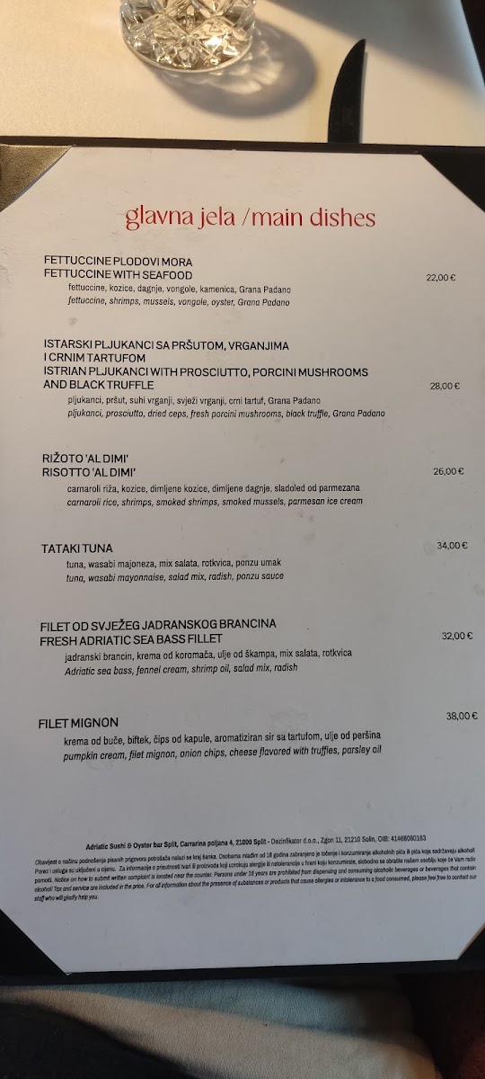 Menu Adriatic Sushi • Oyster • Seafood-8
