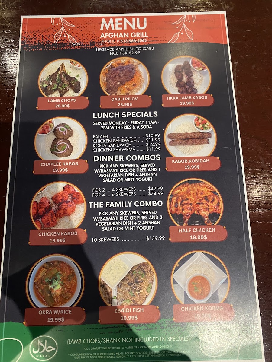 Menu Afghan Grill-2